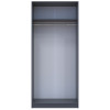 Kleiderschrank Doros Promo mit Drehtüren Anthrazit 2 Türen 90x48x204 (44900523)