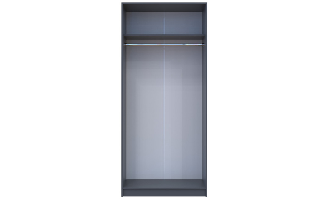 Kleiderschrank Doros Promo mit Drehtüren Anthrazit 2 Türen 90x48x204 (44900523)