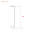 Kleiderschrank Doros Promo mit Drehtüren Anthrazit 2 Türen 90x48x204 (44900523)
