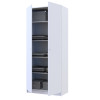 Kleiderschrank Doros Promo mit Drehtüren Weiß mit Böden 2 Türen 90x48x204 (42005100)