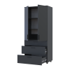 Kleiderschrank Doros Thorn Anthrazit 2 Türen 3 Schubladen Böden 90x51,6x200 (44900446)