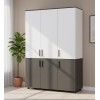 Kleiderschrank Doros Thorn Anthrazit/Weiß 3 Türen Böden 135x51,6x200 (44900516)