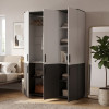 Kleiderschrank Doros Thorn Anthrazit/Weiß 3 Türen Kleiderstange 135x51,6x200 (44900515)