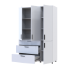 Kleiderschrank Doros Thorn Weiß 3 Türen 3 Schubladen Böden 135x51,6x200 (44900486)