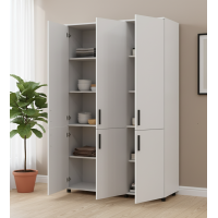 Kleiderschrank Doros Thorn Weiß 3 Türen Böden 135x51,6x200 (44900484)