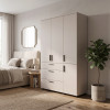 Kleiderschrank Doros Thorn Kaschmir 3 Türen 3 Schubladen Böden 135x51,6x200 (44900498)