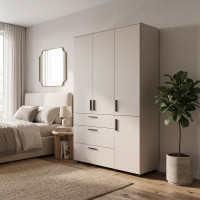 Kleiderschrank Doros Thorn Kaschmir 3 Türen 3 Schubladen Böden 135x51,6x200 (44900498)