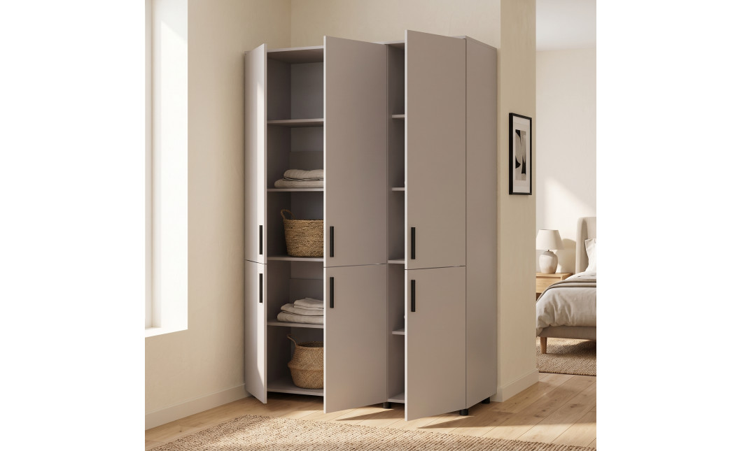 Kleiderschrank Doros Thorn Kaschmir 3 Türen Böden 135x51,6x200 (44900496)