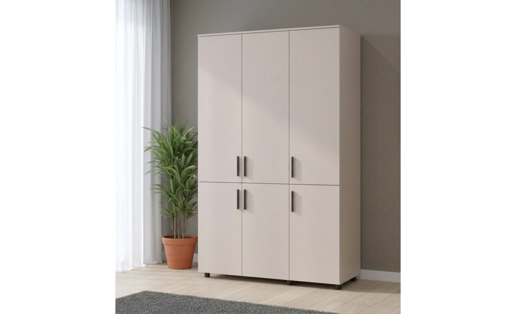 Kleiderschrank Doros Thorn Kaschmir 3 Türen Kleiderstange 135x51,6x200 (44900495)