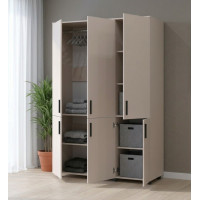 Kleiderschrank Doros Thorn Kaschmir 3 Türen Kleiderstange 135x51,6x200 (44900495)