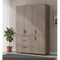 Kleiderschrank Doros Thorn Cremona Cannolo 3 Türen 3 Schubladen Böden 135x51,6x200 (44900478)