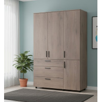 Kleiderschrank Doros Thorn Cremona Cannolo 3 Türen 3 Schubladen Kleiderstange 135x51,6x200 (44900477)