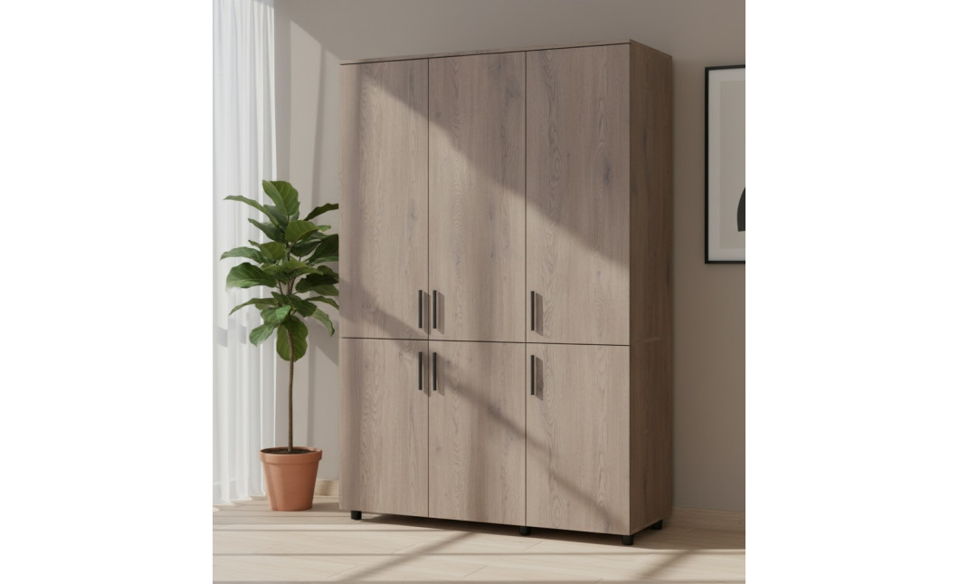 Kleiderschrank Doros Thorn Cremona Cannolo 3 Türen Böden 135x51,6x200 (44900476)