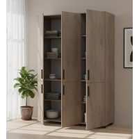 Kleiderschrank Doros Thorn Cremona Cannolo 3 Türen Böden 135x51,6x200 (44900476)