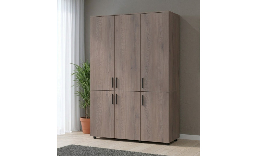 Kleiderschrank Doros Thorn Cremona Cannolo 3 Türen Kleiderstange 135x51,6x200 (44900475)