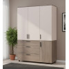 Kleiderschrank Doros Thorn Cremona Cannolo/Kaschmir 3 Türen 3 Schubladen Böden 135x51,6x200 (44900502)