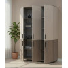 Kleiderschrank Doros Thorn Cremona Cannolo/Kaschmir 3 Türen Böden 135x51,6x200 (44900500)