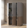 Kleiderschrank Doros Thorn Cremona Cannolo/Grau 3 Türen Böden 135x51,6x200 (44900504)