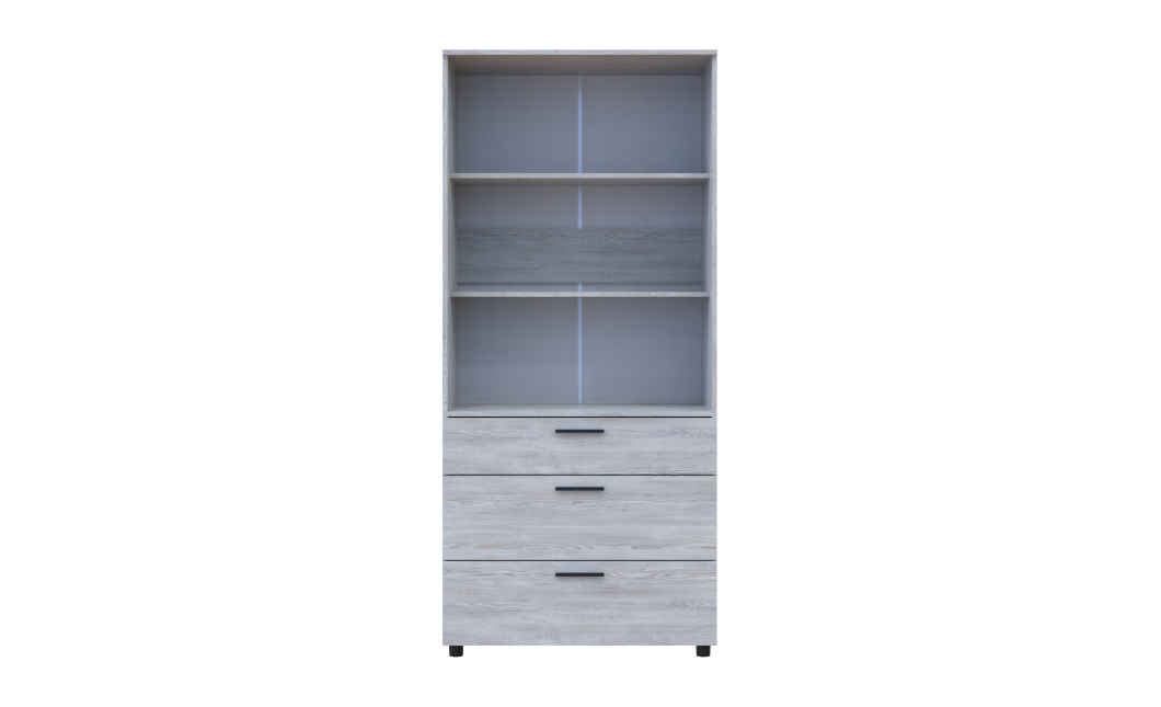 Kleiderschrank Doros Thorn Natti Kiefer 2 Türen 3 Schubladen Böden 90x51,6x200 (44900434)