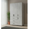 Kleiderschrank Doros Thorn Natti Kiefer 3 Türen 3 Schubladen Böden 135x51,6x200 (44900482)