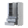 Kleiderschrank Doros Thorn Natti Kiefer 3 Türen 3 Schubladen Böden 135x51,6x200 (44900482)