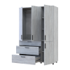 Kleiderschrank Doros Thorn Natti Kiefer 3 Türen 3 Schubladen Kleiderstange 135x51,6x200 (44900481)
