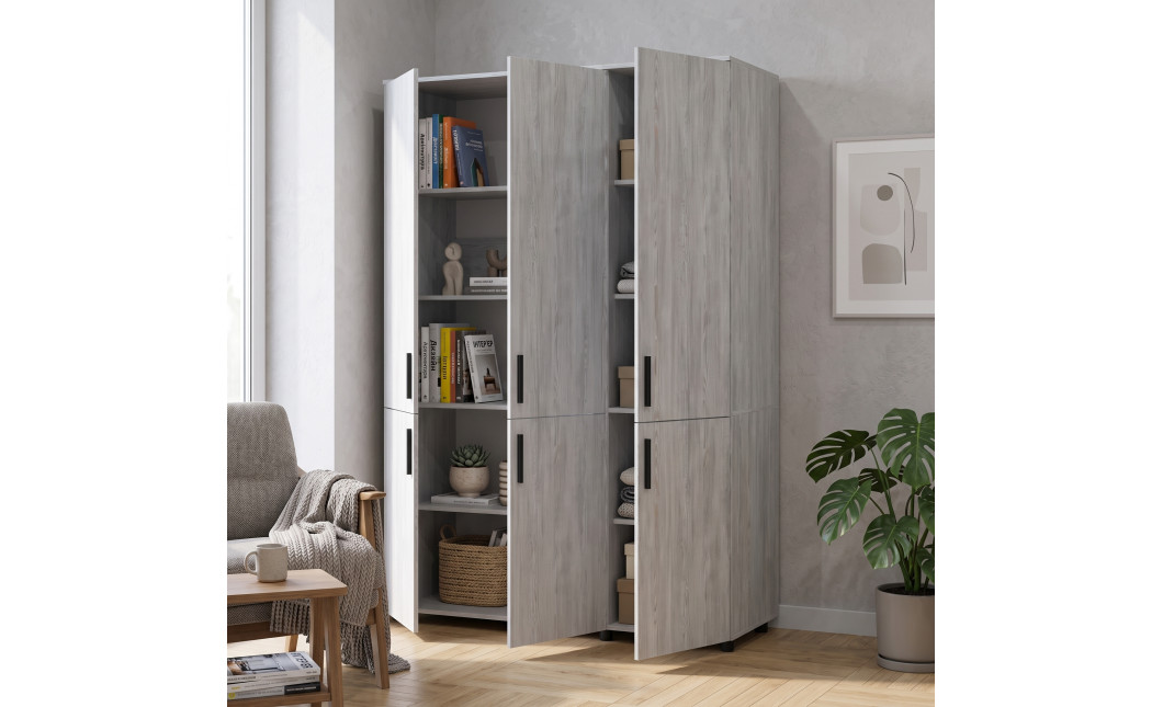Kleiderschrank Doros Thorn Natti Kiefer 3 Türen Böden 135x51,6x200 (44900480)