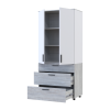Kleiderschrank Doros Thorn Natti Kiefer/Weiß 2 Türen 3 Schubladen Böden 90x51,6x200 (44900462)
