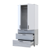 Kleiderschrank Doros Thorn Natti Kiefer/Weiß 2 Türen 3 Schubladen Kleiderstange 90x51,6x200 (44900461)