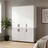 Kleiderschrank Doros Thorn Natti Kiefer/Weiß 3 Türen Böden 135x51,6x200 (44900508)