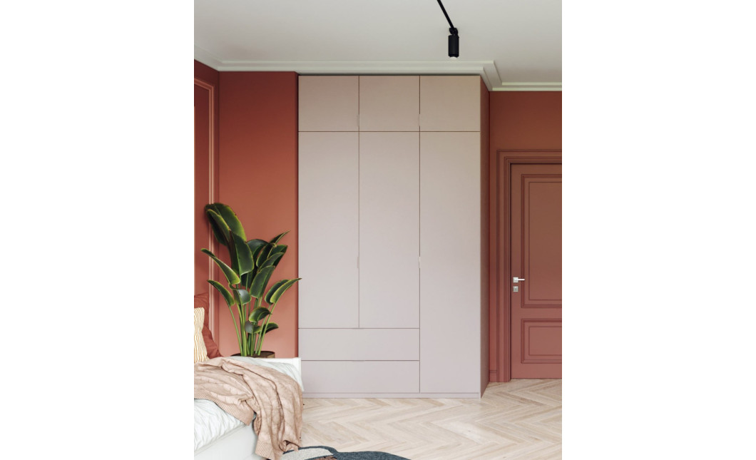 Kleiderschrank Doros Lukas Schiebetüren Weiß 3 Türen 135x50x240 (80737800)