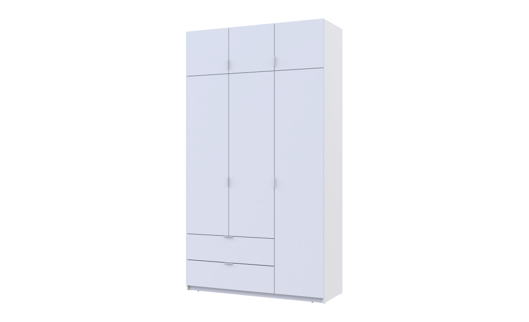 Kleiderschrank Doros Lukas Schiebetüren Weiß 3 Türen 135x50x240 (80737800)