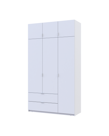 Kleiderschrank Doros Lukas Schiebetüren Weiß 3 Türen 135x50x240 (80737800)
