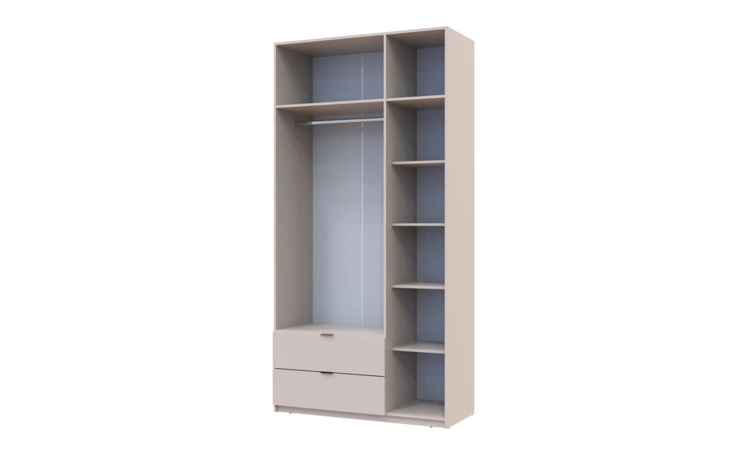 Kleiderschrank Doros Lukas Schiebetüren Kaschmir 3 Türen 120x50x240 (80737798)