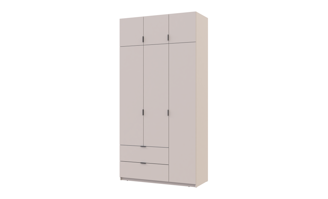 Kleiderschrank Doros Lukas Schiebetüren Kaschmir 3 Türen 120x50x240 (80737798)
