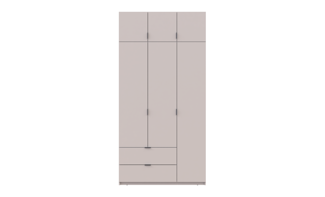 Kleiderschrank Doros Lukas Schiebetüren Kaschmir 3 Türen 120x50x240 (80737798)