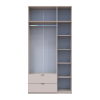 Kleiderschrank Doros Lukas Schiebetüren Kaschmir 3 Türen 120x50x240 (80737798)