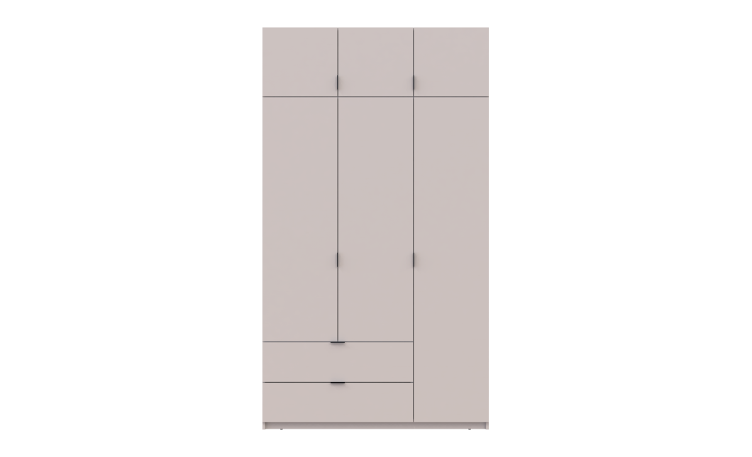 Kleiderschrank Doros Lukas Schiebetüren Kaschmir 3 Türen 135x50x240 (80737802)
