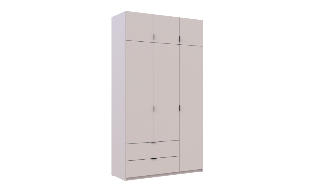 Kleiderschrank Doros Lukas Schiebetüren Kaschmir 3 Türen 135x50x240 (80737802)