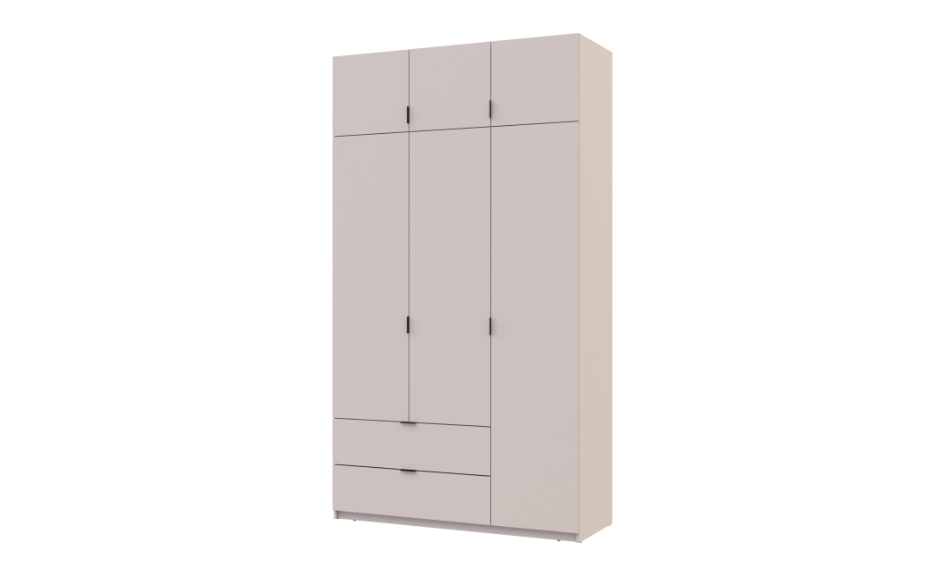 Kleiderschrank Doros Lukas Schiebetüren Kaschmir 3 Türen 135x50x240 (80737802)