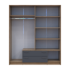 Kleiderschrank Doros Rondi mit Drehtüren Artisan Eiche / Graphitgrau 4 Türen 160x52x195 (80737824)