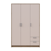Kleiderschrank Doros Rondi Schiebetüren Artisan Eiche / Kaschmir 3 Türen 121x52x195 (80737815)