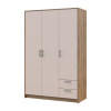 Kleiderschrank Doros Rondi Schiebetüren Artisan Eiche / Kaschmir 3 Türen 121x52x195 (80737815)