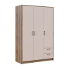 Kleiderschrank Doros Rondi Schiebetüren Artisan Eiche / Kaschmir 3 Türen 121x52x195 (80737815)