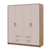 Kleiderschrank Doros Rondi Schiebetüren Artisan Eiche / Kaschmir 4 Türen 160x52x195 (80737825)