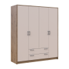 Kleiderschrank Doros Rondi Schiebetüren Artisan Eiche / Kaschmir 4 Türen 160x52x195 (80737825)