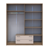 Kleiderschrank Doros Rondi Schiebetüren Artisan Eiche / Kaschmir 4 Türen 160x52x195 (80737825)