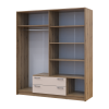 Kleiderschrank Doros Rondi Schiebetüren Artisan Eiche / Kaschmir 4 Türen 160x52x195 (80737825)