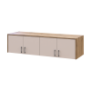 Kleiderschrank Doros Rondi mit Drehtüren mit Oberschrank Artisan Eiche / Kaschmir 4 Türen 160x52x236 (80737829)