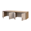 Kleiderschrank Doros Rondi mit Drehtüren mit Oberschrank Artisan Eiche / Kaschmir 4 Türen 160x52x236 (80737829)